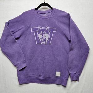 Washington Huskies Sweater Mens Medium Purple NCAA College Football Retro Brand